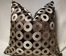20”sq Custom Pillow Cover in POLLACK Ring-O  6038 73% Viscose Embroidered Fabric picture