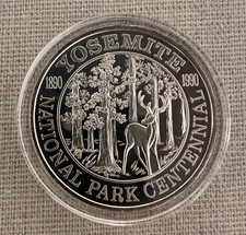 Yosemite National Park Centennial Coin 1 Troy Oz .999 Fine Silver Round Medal picture