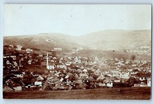 Pljevlja Montenegro Postcard RPPC Photo Bird's Eye View Mountain Houses c1910's picture