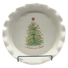 The Pioneer Woman Ruffled Pie Plate Christmas Tree MADE WITH LOVE Stoneware picture