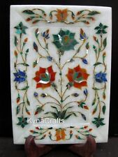 7 x 5 Inches Rectangle Marble Serving Tray Pietra Dura Art Pizza Serving Tray picture