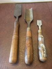 3 Vintage Woodworking Slick Chisels 2