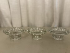 Vintage KIG Malaysia Glass Candle Holders Set of 3 Universal Taper Votive Pillar picture
