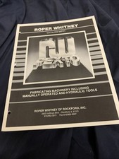 Roper Whitney Catalog R W Pexto Manually Operated Hydraulic Tools picture