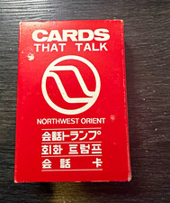 Vintage 1970s Northwest Orient Airlines Cards That Talk Playing Cards Complete picture