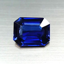 11-13 Ct Natural Blue Sapphire Certified Excellent Emerald Cut Loose Gemstone picture