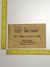 VTG STANLEY YANKEE Push Drill Points 2Pc NOS 1/16