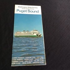 1971 Washington State Ferries Puget Sound Scenic Guide And Map Hood Canal WA. picture