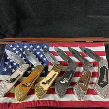 Franklin Mint Colt Collectors Knife Collection Of (6) Knives + Orig. Cases picture
