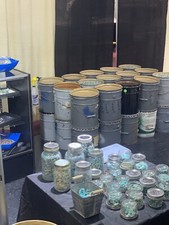 50 Pound Bucket of Turquoise 50 lbs. Old Bell Mix of slabs, cabs and nuggets picture