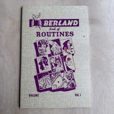 Berland Book of Routines Vol 1 1950 Vintage Magic Ex Gordon Snow Magician Show picture