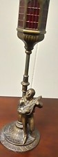 Vintage Vantines Depose France Minstrell Lamp Post Incense Burner #1313 picture