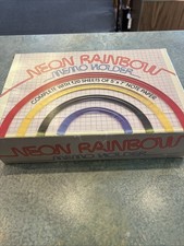 Vintage Neon Rainbow Memo Holder. New Old Stock. Sealed. Original Box. picture