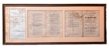 1854 Victorian Auction Catalogue and Handwritten Receipt 21 Old Bond St London picture