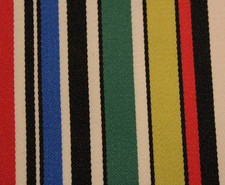 2+ Yards Vintage Sturdy Bright Striped Cotton Klopman Mills Fabric for Sewing picture