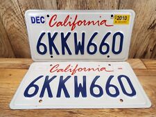 VINTAGE PAIR OF 2010 California License Plate MAN CAVE VG+ picture