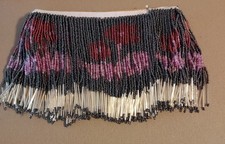 Vintage Gorgeous Old Stock Italian Glass Beaded Lampshade Fringe 2yds 9