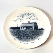 MYLES STANDISH HOUSE - PLYMOUTH MA Massachusetts Antique Souvenir China Dish  picture