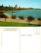 Chicago Michigan Avenue Skyline and Lake Front Postcard picture
