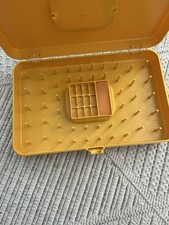 Vintage Wilson Wil-Hold Plastic Sewing Boxes Storage Tray mustard yellow picture