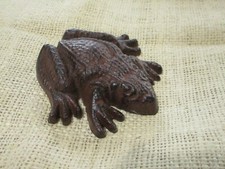 Cast Iron Frog Paper Weight Garden Yard Shelf Decor Figurine 3 1/2