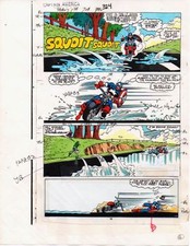 1986 Captain America 324 page 16 Marvel Comics color guide comic book art:1980's picture