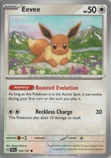 2024 POKÉMON SCARLET VIOLET SHROUDED FABLE #143 EEVEE SPECIAL ILLUSTRATION RARE picture