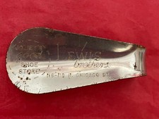 Vintage LEWIS Bros ~Joliet IL Advertising Metal Shoe Horn picture