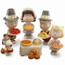 Lenox Peanuts Thanksgiving 6 Piece Set Snoopy Charlie Lucy 841131 NEW picture