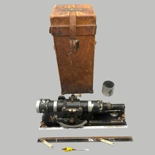Antique W. & L.E. Gurley Alidade w/ Original Wood Leather Case Worn Ships Quick picture