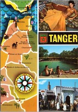 Postcard Map Morocco - Tanger souvenir map multiview picture