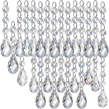 30PCS Crystal Christmas Ornaments Clear Icicle Prisms picture
