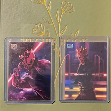 2024 Topps Star Wars Chrome Galaxy Darth Maul Insert Cards AS-7 AS-8 (2) picture