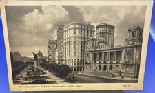 Vtg Postcard 1920s Rio De Janeiro Brazil Avenida rio Brando picture