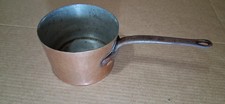 Antique 1880s Duparquet N.Y. 24 & 26 Wooster St Copper Saucepan Iron Handle picture