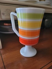 Vintage JSC Candy Stripes Pedestal Mug picture