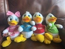 1980’s Vintage Disney Plush Huey, Dewey, Louie, & Weeby Set Complete  picture