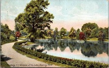 Vintage Postcard Newburg NY Glimpse Lake Downing Park Color StdSz 5.5x3.5 DivBk picture