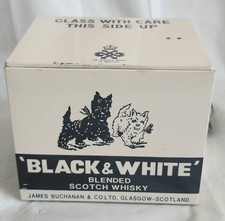 Vintage Black & White Scotch Whiskey Barking Dogs Mechanical Store Display picture