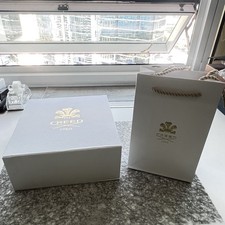Creed 1760 Perfume Gift Box Magnetic Closure & Small Paper Bag Set White/Gold picture
