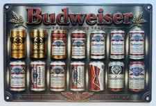 Budweiser Beer Evolution Of Cans Sign - Bud Light  - Anheuser Busch picture