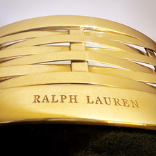 VTG Ralph Lauren Regency Brass 7” Round Metal Basket Vanity Organizer Tray picture