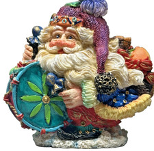 Vintage 1997 Crinkle Claus West Coast Beat Santa Figurine 659031 Possible Dreams picture