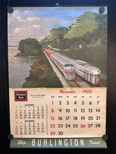1953 Burlington Route Railroad Paper Wall Calendar 18