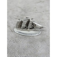 Vintage 1979 USS Constitution Pewter Miniature Ship Figurine 2