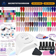 JODSONE Gel Nail Polish Kit 60 PCS with U V Light Soak off Base Top Coat 55 Shin picture