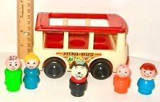 $8 OFF ~ Complete Fisher Price VTG Play Family Mini-Bus #141 Original People USA picture