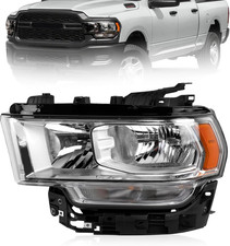 Chrome Halogen Headlights Assembly Compatible with 2019 2020 2021 2022 2023 2024 picture