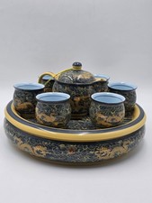 Chinese Qianlong Mark Porcelain Dragon Gongfu Tea Set Teapot 6 Cups Tray. New. picture