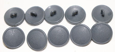 East German NVA uniform grey pebble buttons nylon plastic lot of 10 B2502 picture